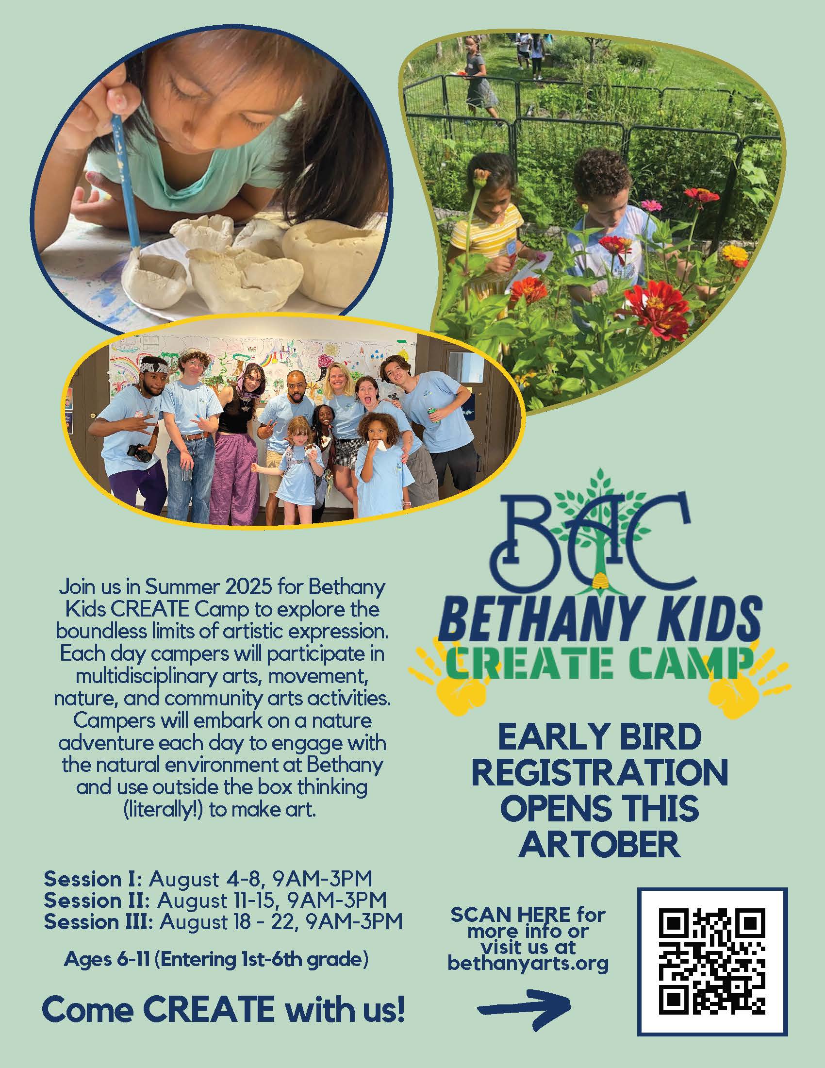 2025 Flyer Bethany Kids Create Camp Page 1