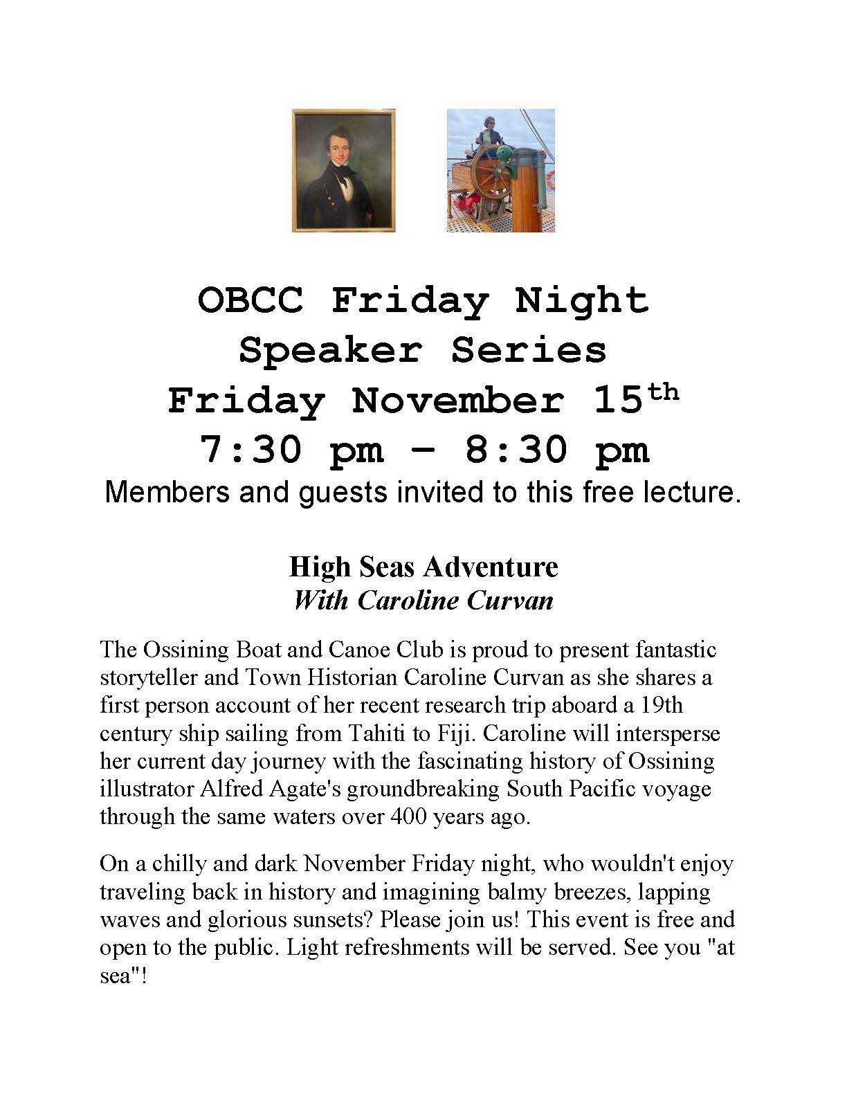 OBCC Friday Speaker November 15th 2024