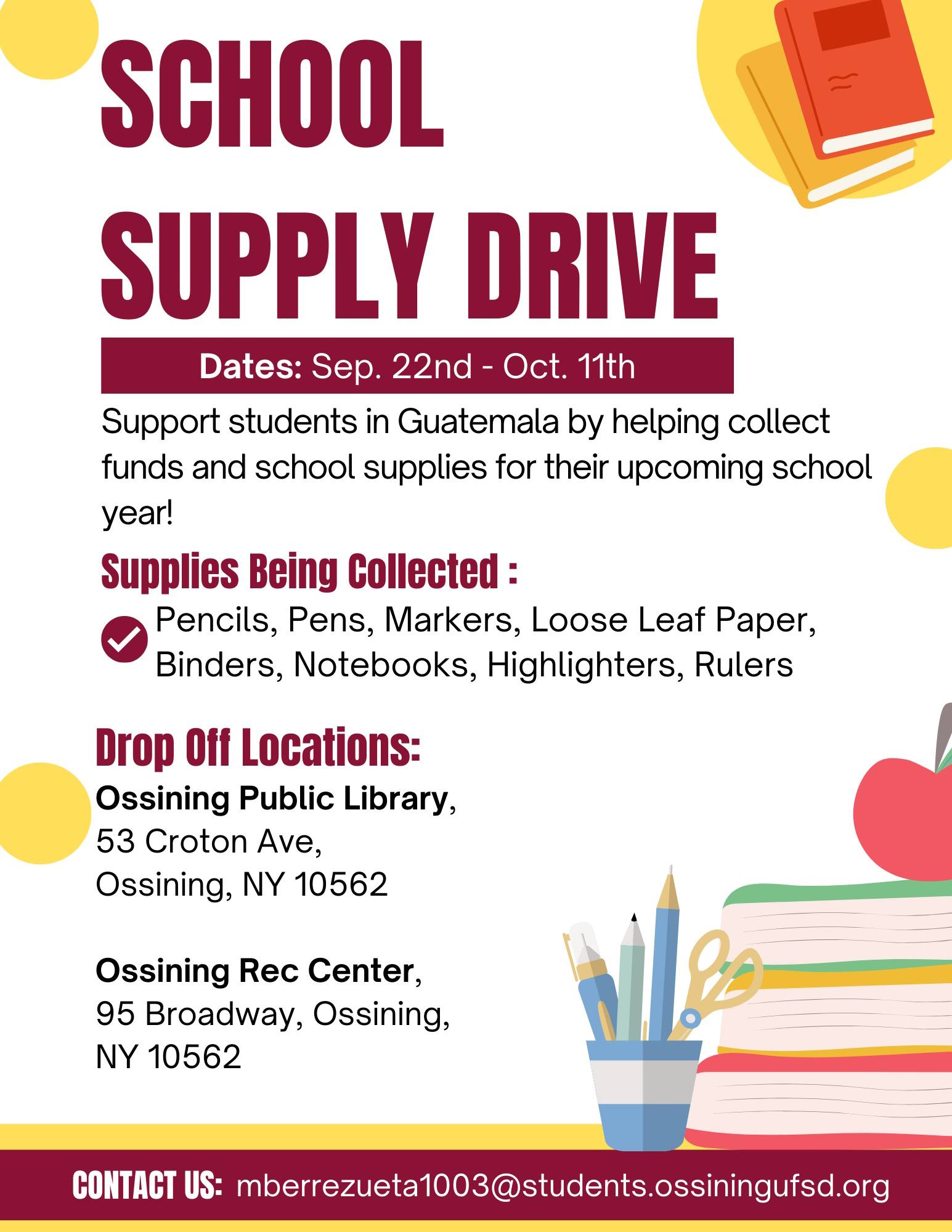 School Supply Drive Eng